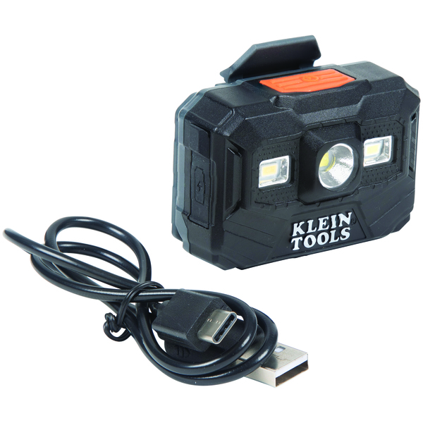 Klein Tools Rechargeable LED Headlamp and Work Light, For Hard Hats, 300 Lumens, Three Modes, All-Day Runtime 56062